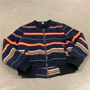 vintage y2k striped bomber jacket